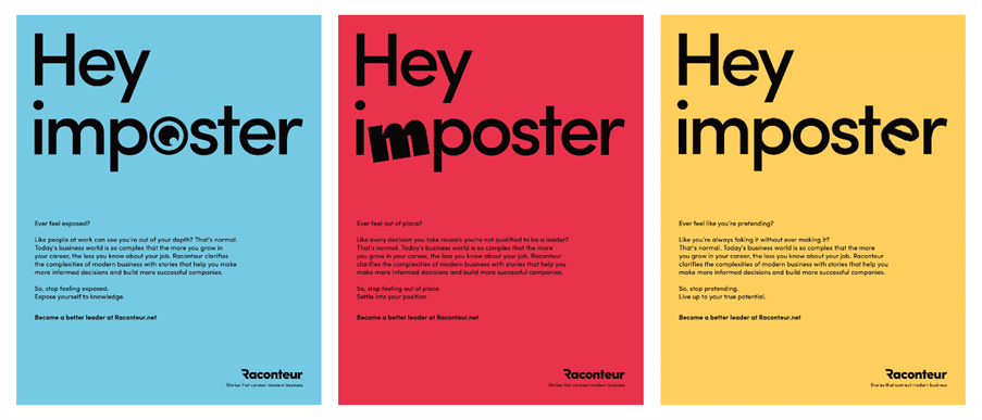 “Hey Imposter!” B2B marketing specialist alan. creates new positioning and brand campaign for B2B media business&nbsp;Raconteur