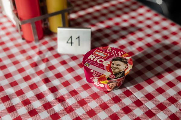 Declan Rice Teams Up with Müller for Limited-Edition Raspberry & White ...